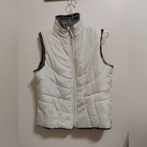 WINTERY DREAM REVERSIBLE WOMEN PUFFER VEST SIZE S